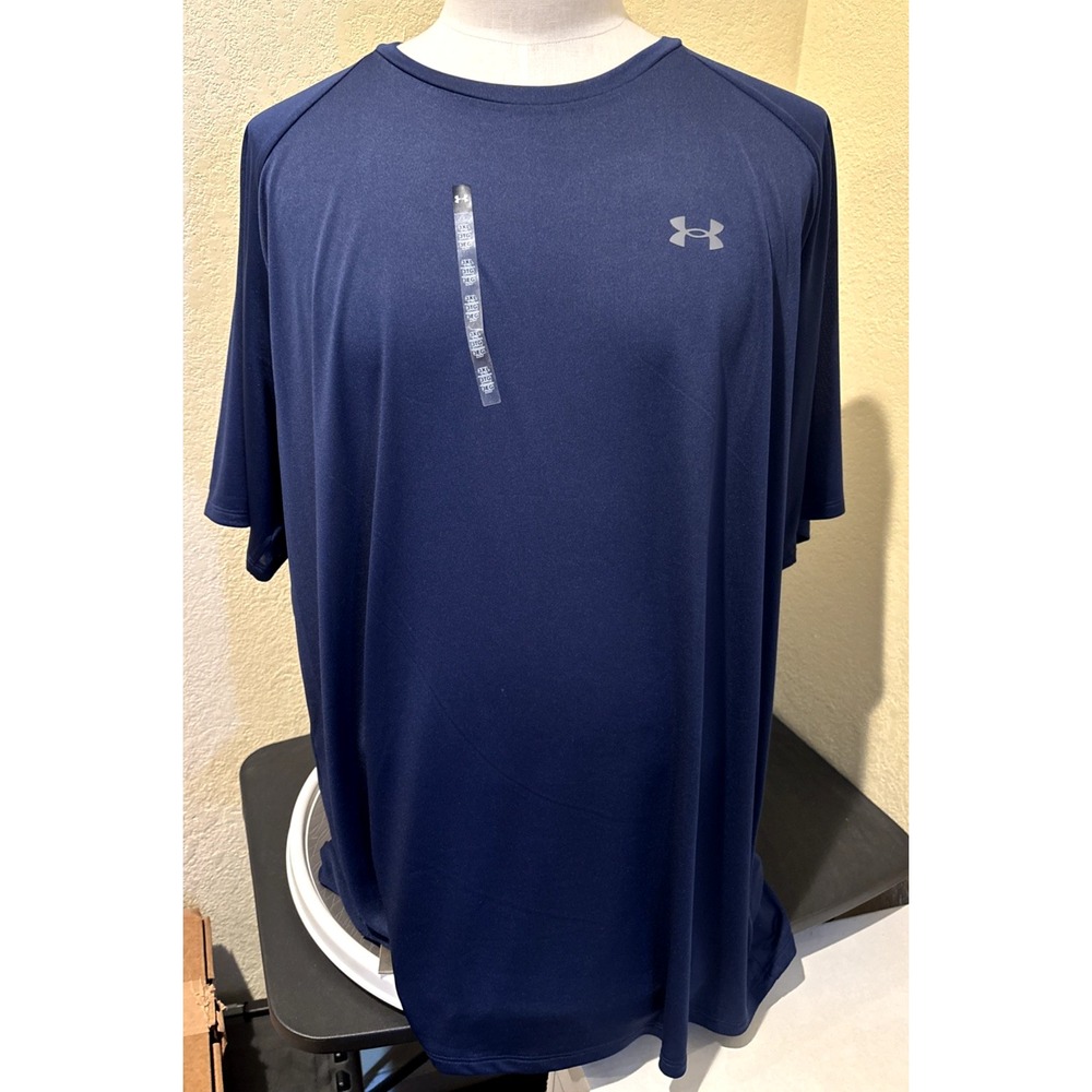 Under Armour Tech Tee T-Shirt Mens 4XL Navy Blue UA Short Sleeve 1326413-408 NEW